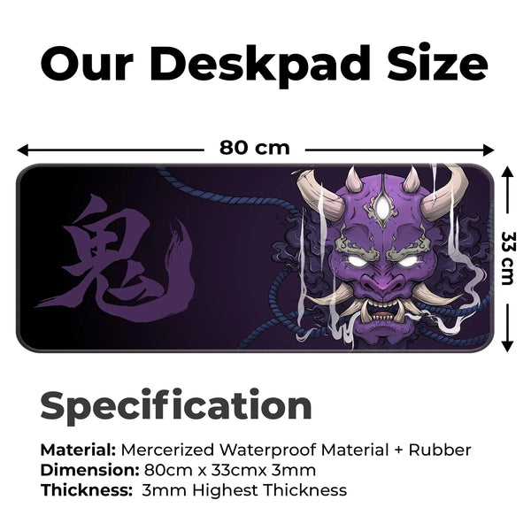 Crimson Oni Wrath Deskmat