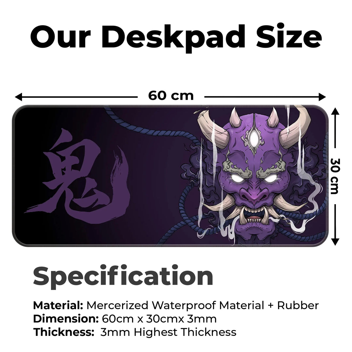 Crimson Oni Wrath Deskmat