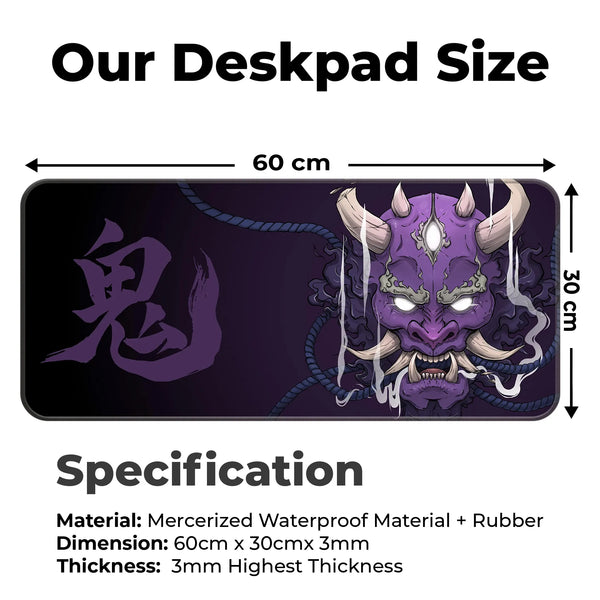 Crimson Oni Wrath Deskmat