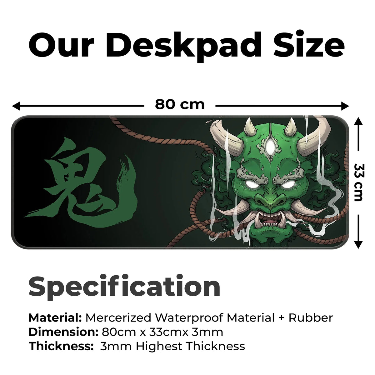 Crimson Oni Wrath Deskmat
