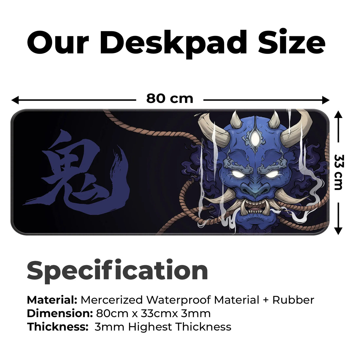 Crimson Oni Wrath Deskmat