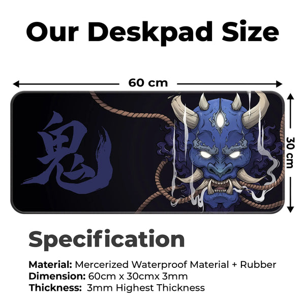 Crimson Oni Wrath Deskmat