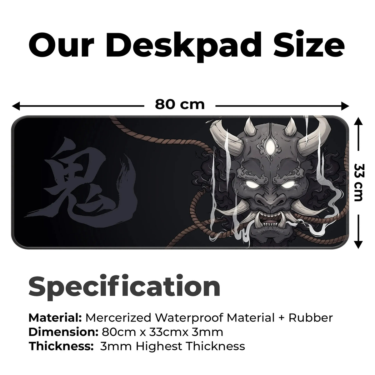 Crimson Oni Wrath Deskmat