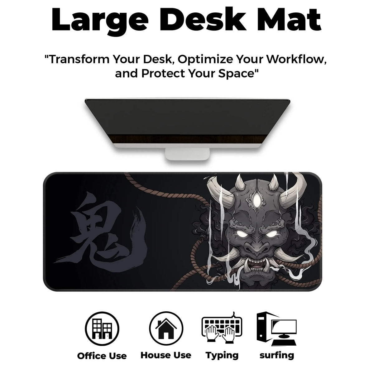 Crimson Oni Wrath Deskmat