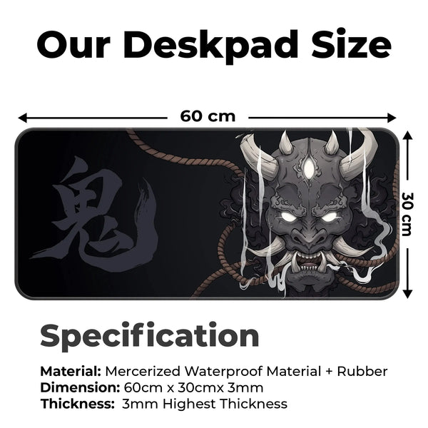 Crimson Oni Wrath Deskmat