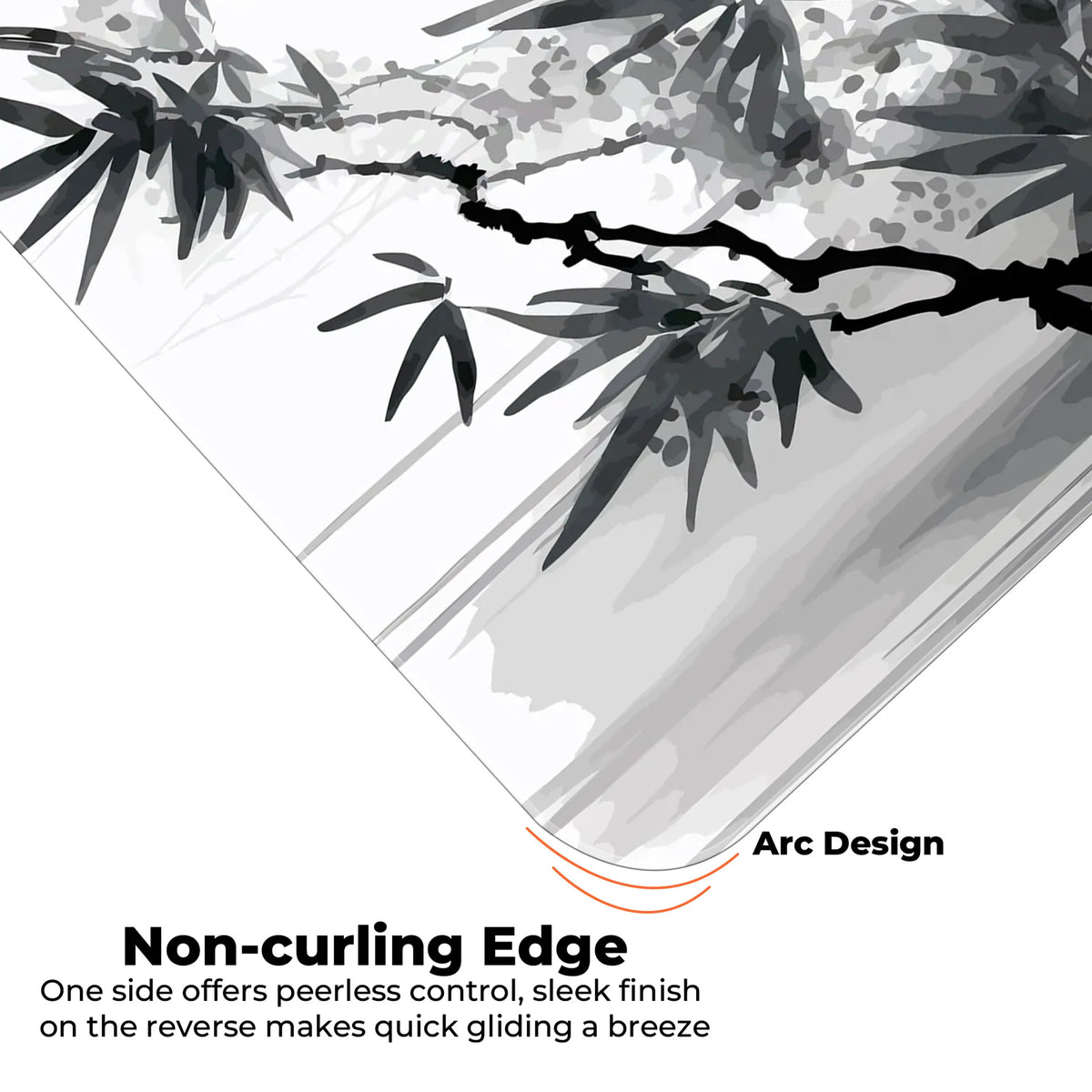 Zen Crane Ink Art Deskmat