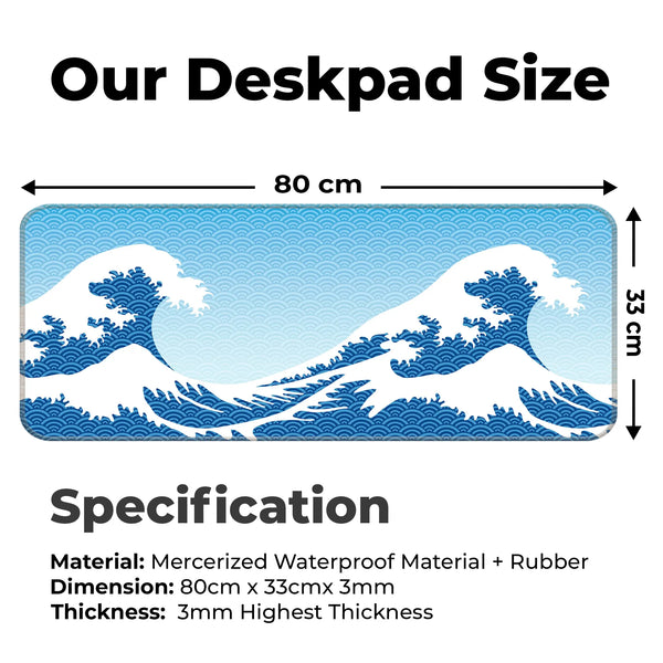 Great Wave Pattern Deskmat