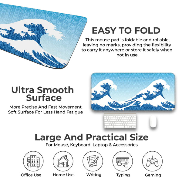 Great Wave Pattern Deskmat