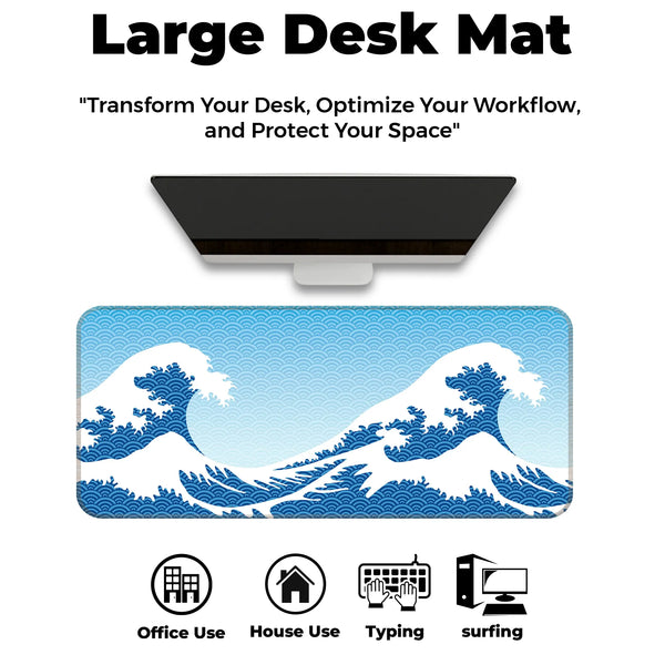 Great Wave Pattern Deskmat