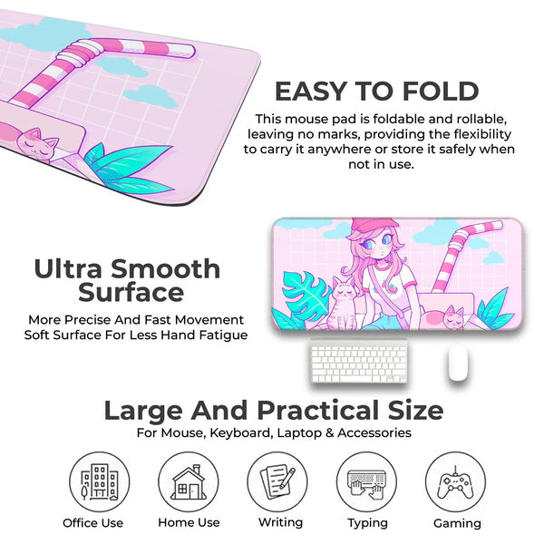 Kawai Fashion Girl Deskmat