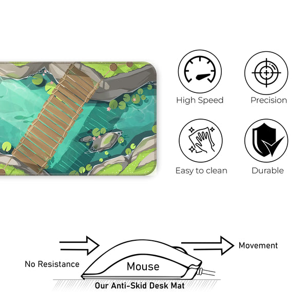 Serene Koi Pond Deskmat