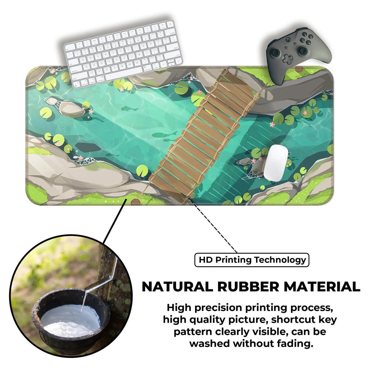 Serene Koi Pond Deskmat