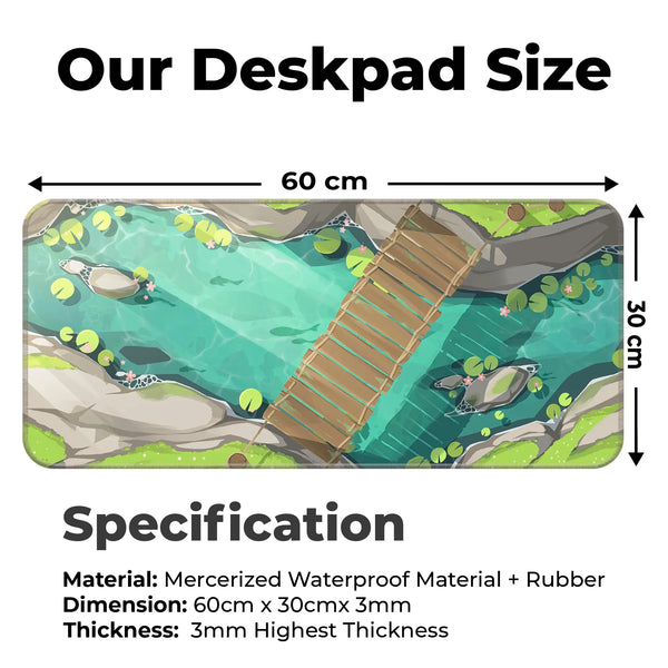 Serene Koi Pond Deskmat