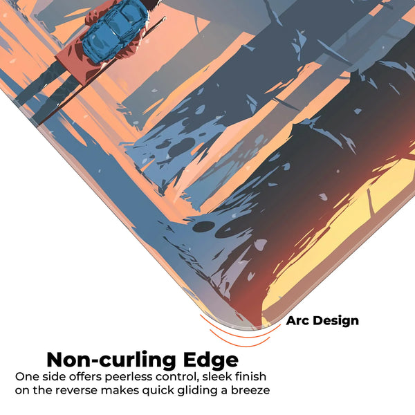 Wanderer in the Winter Woods Deskmat