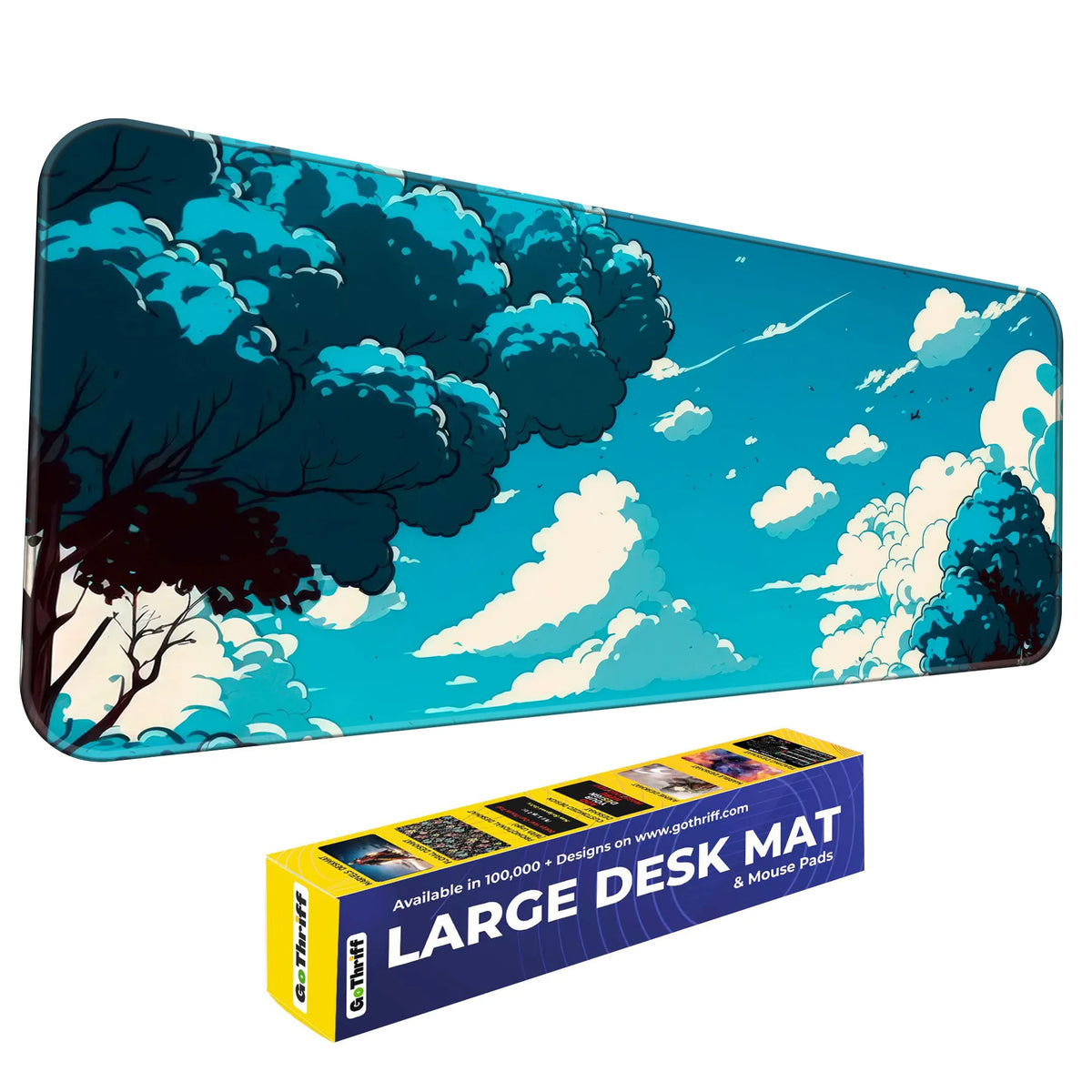Cloud and trees Deskmat