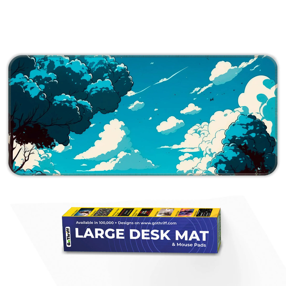 Cloud and trees Deskmat