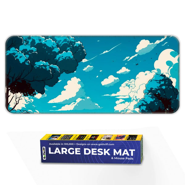Cloud and trees Deskmat