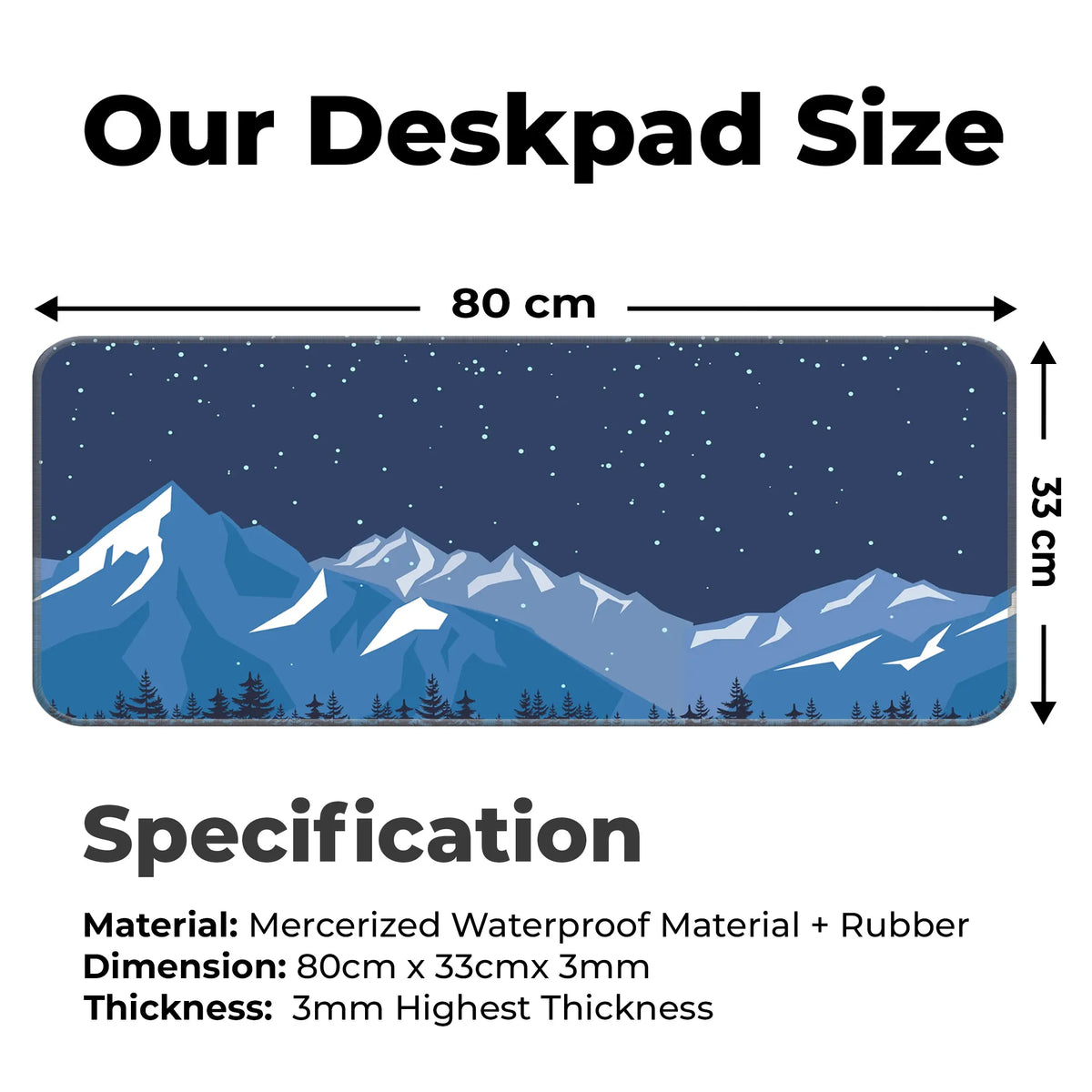 Starlit Himalayas Deskmat