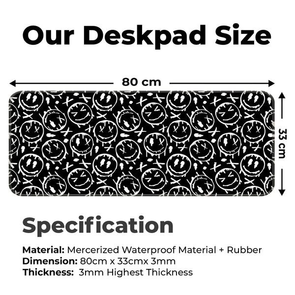 Graffiti Drip Smiley Deskmat