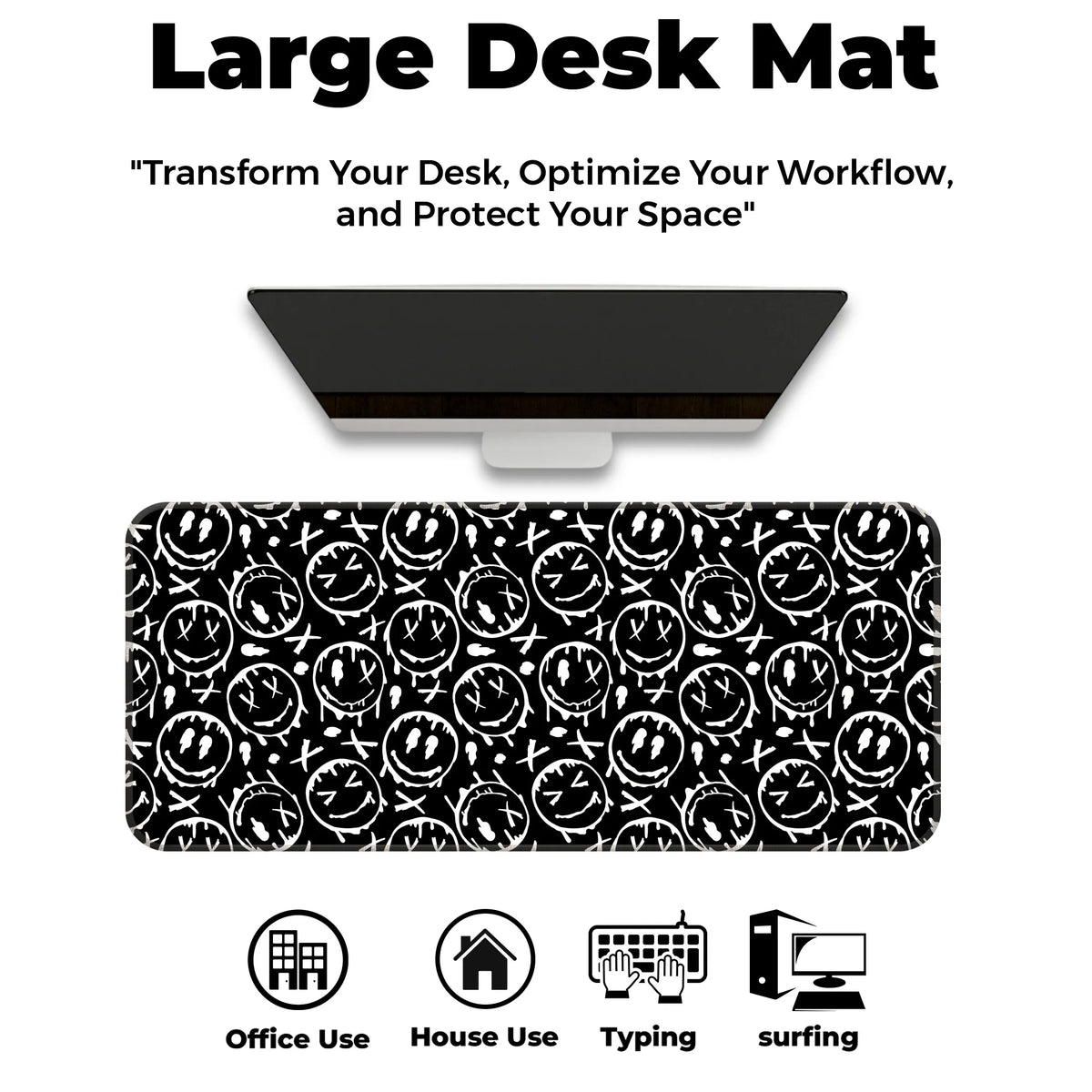 Graffiti Drip Smiley Deskmat