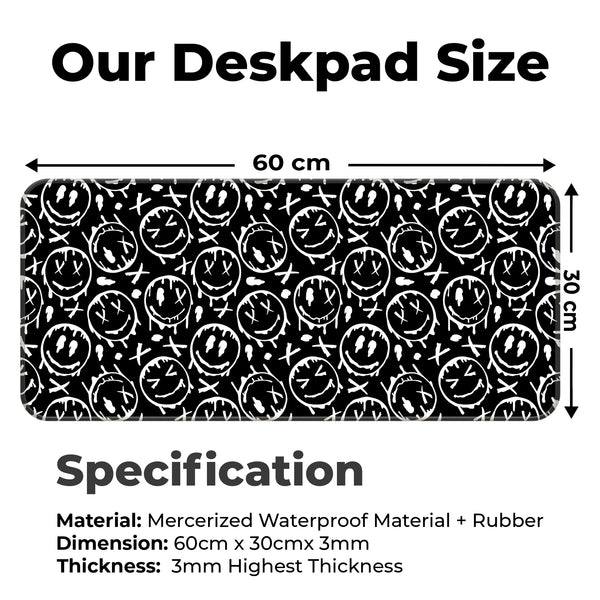 Graffiti Drip Smiley Deskmat
