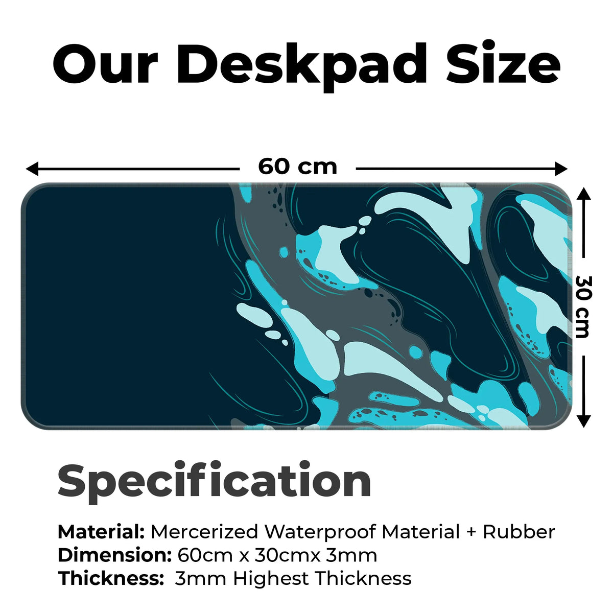 Aqua Drift Deskmat