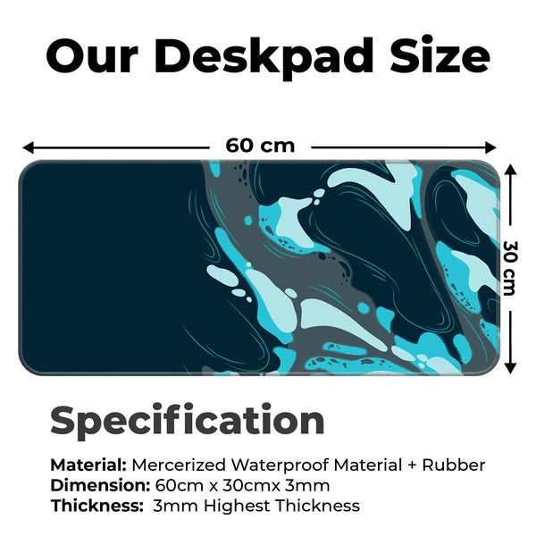 Aqua Drift Deskmat