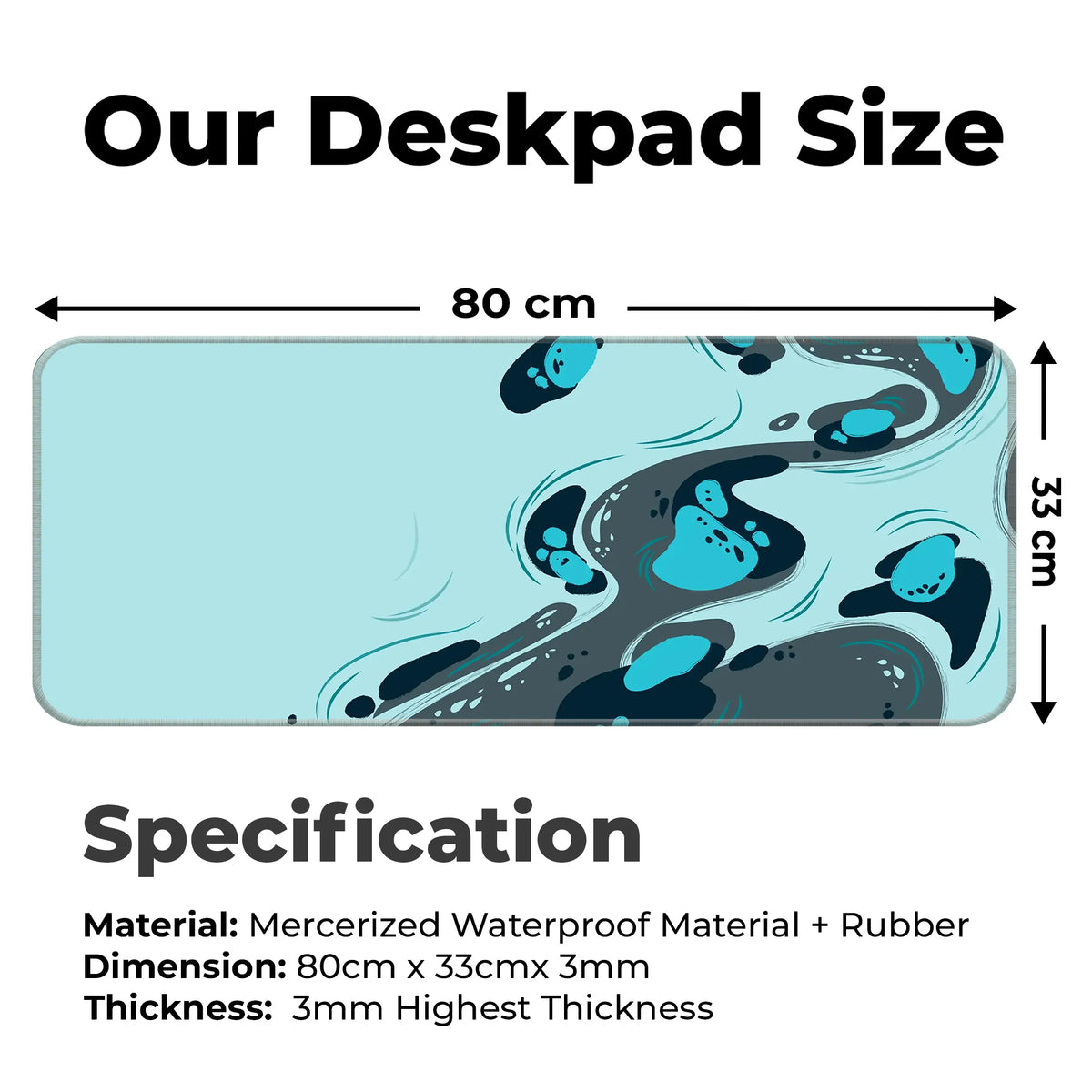 Aqua Drift Deskmat