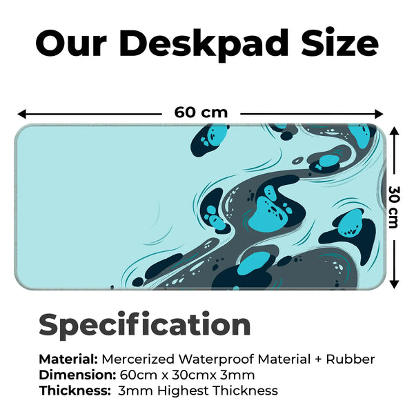 Aqua Drift Deskmat