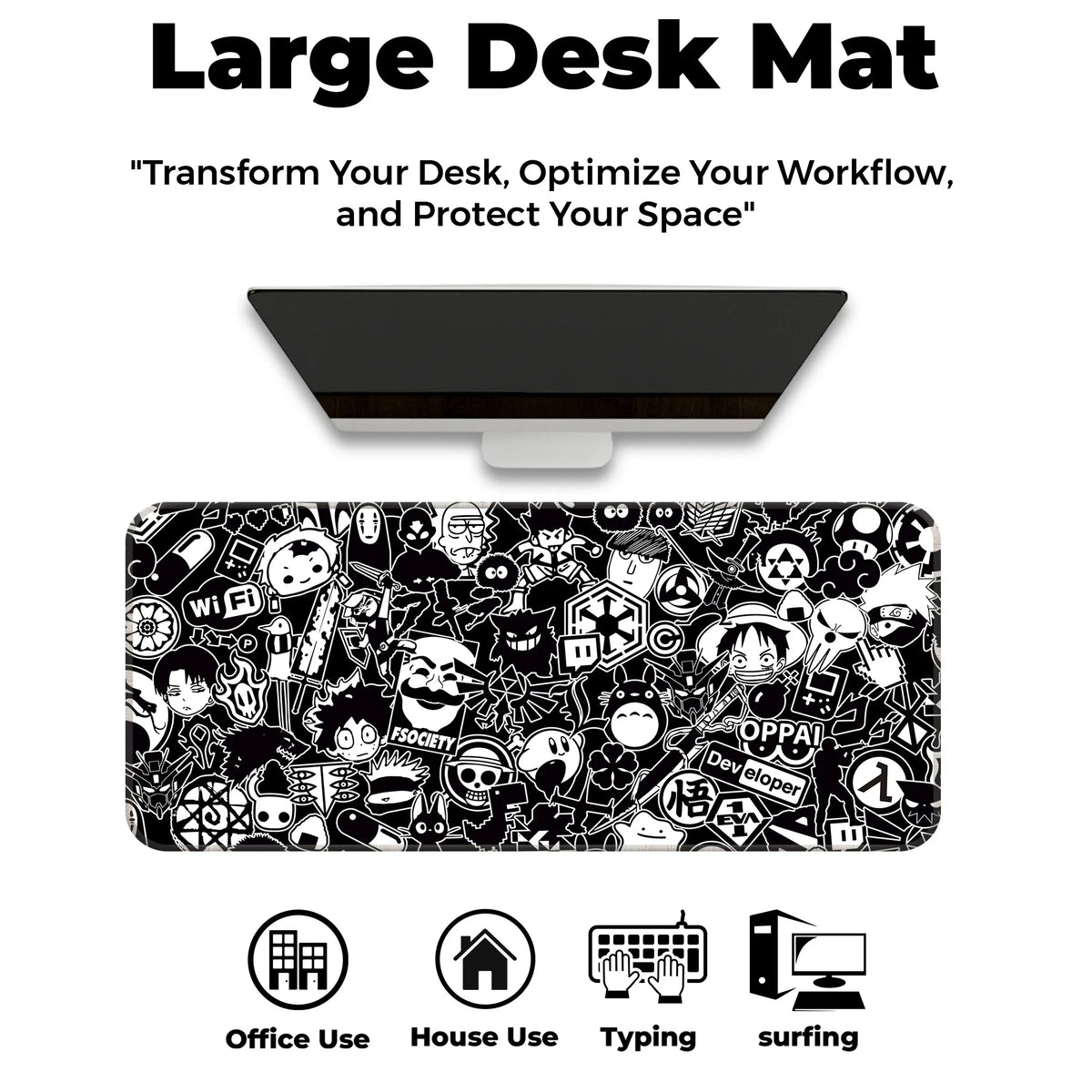 Anime Hacker Collage Deskmat