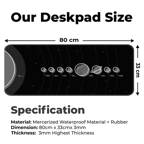 Solar System Eight Planets Deskmat