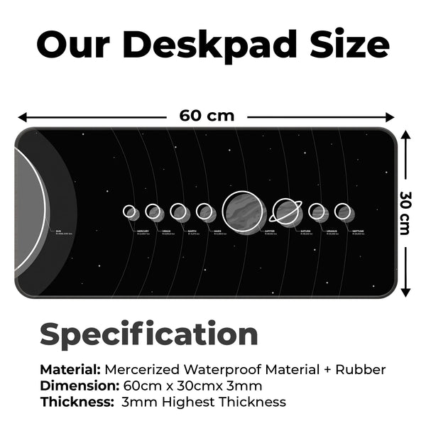 Solar System Eight Planets Deskmat