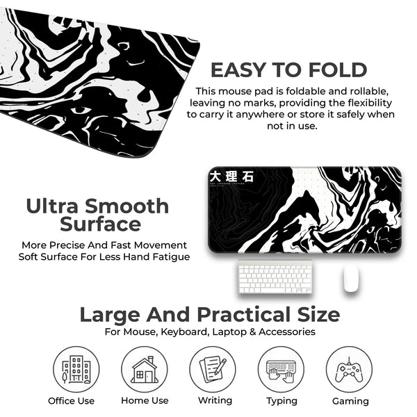 Neo Japanese Black & White Deskmat