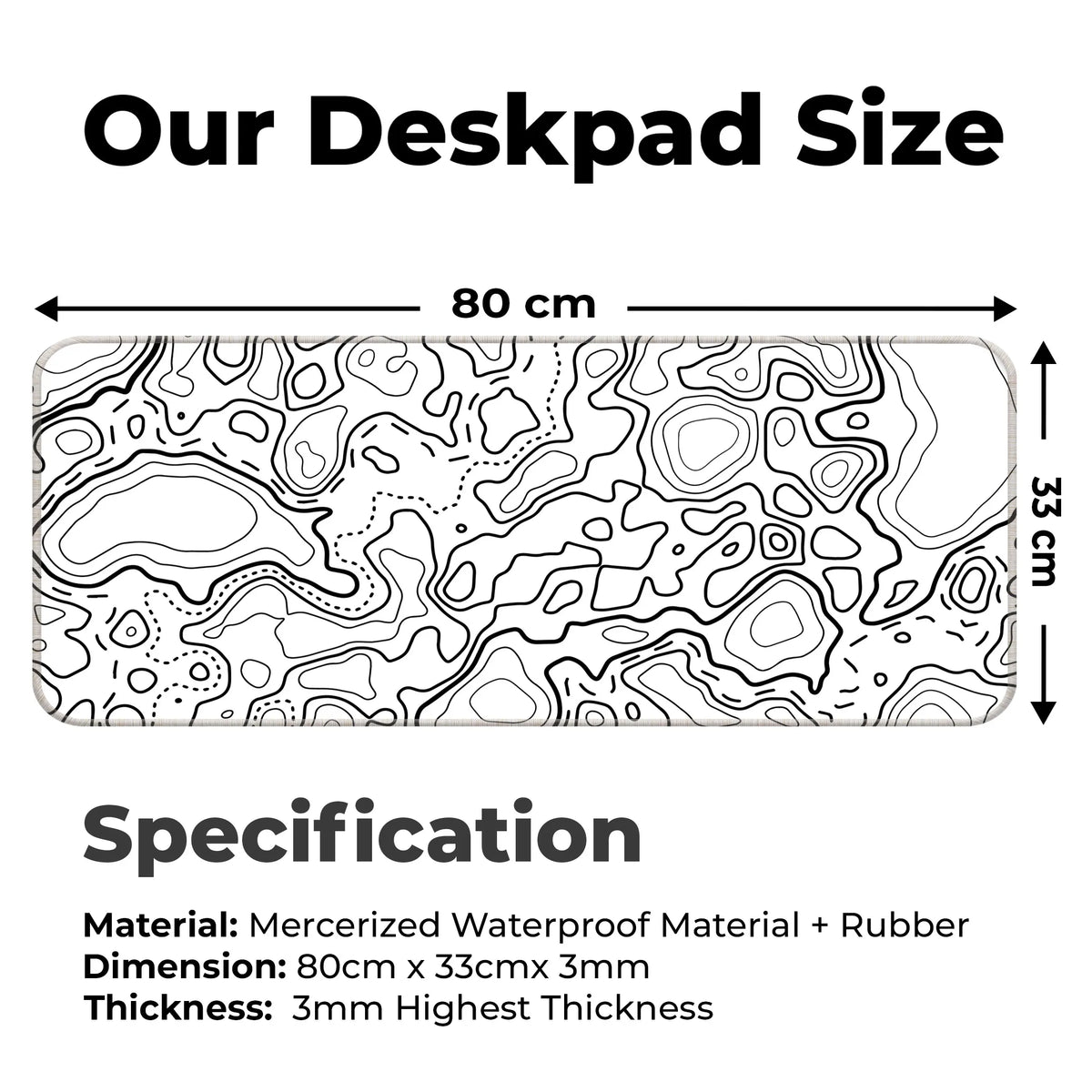 Abstract Terrain Line Art Deskmat