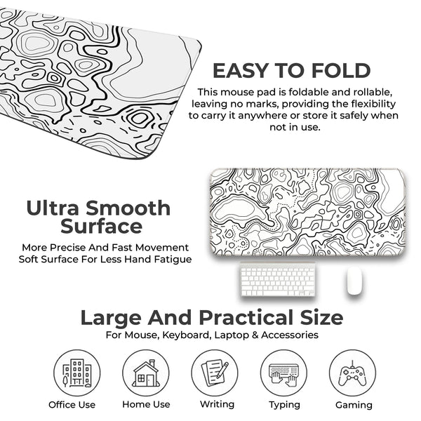 Abstract Terrain Line Art Deskmat