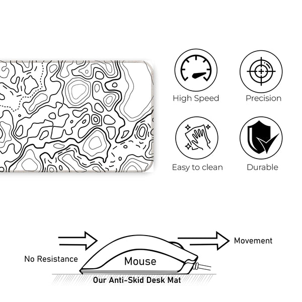 Abstract Terrain Line Art Deskmat