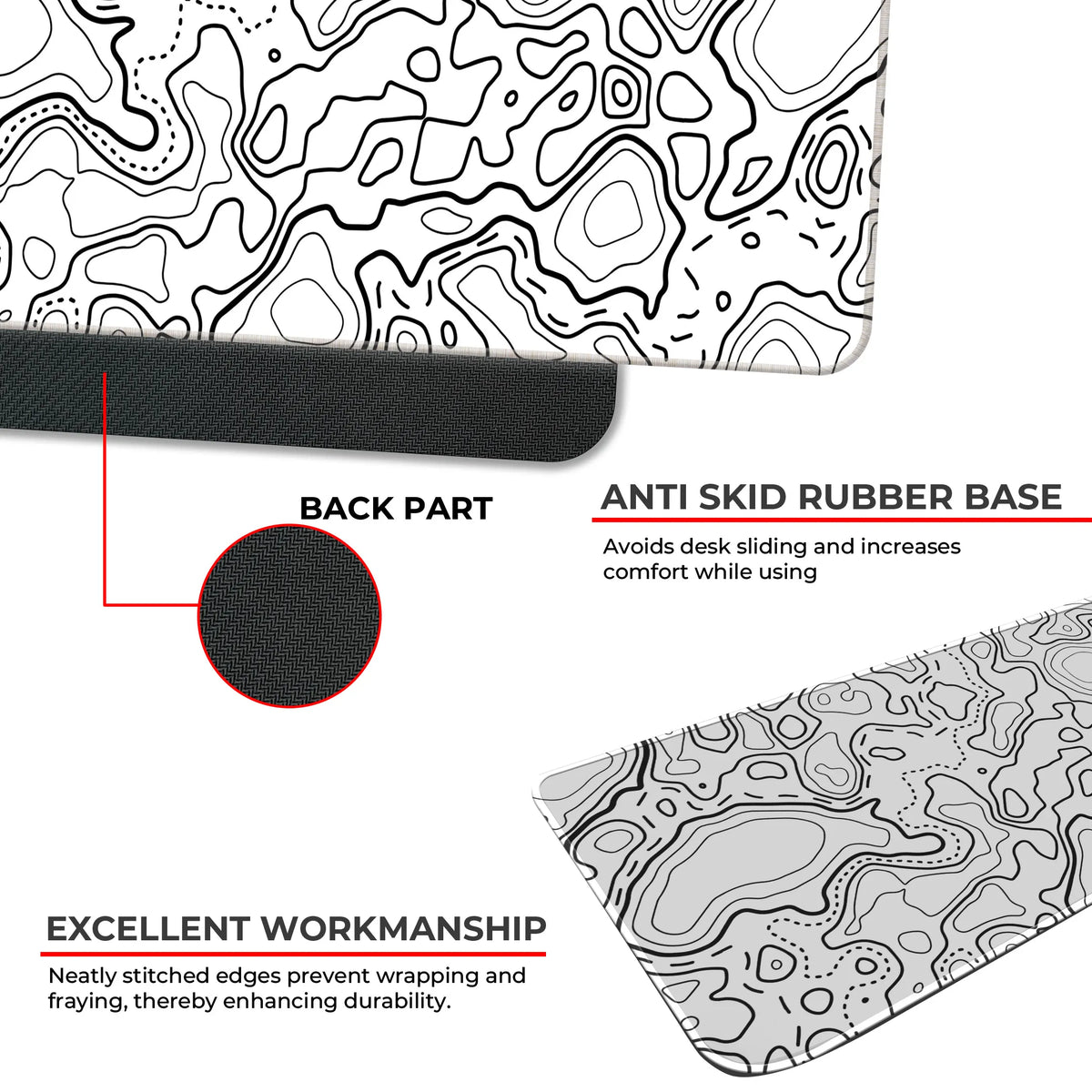 Abstract Terrain Line Art Deskmat
