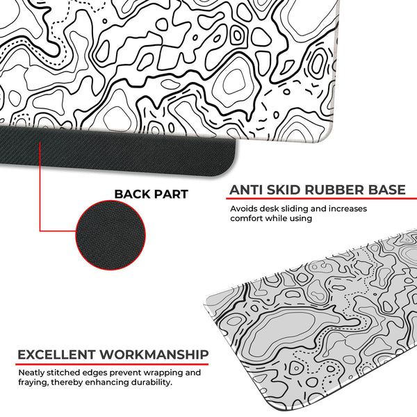 Abstract Terrain Line Art Deskmat