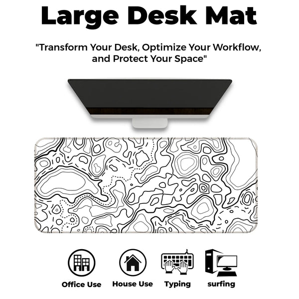 Abstract Terrain Line Art Deskmat