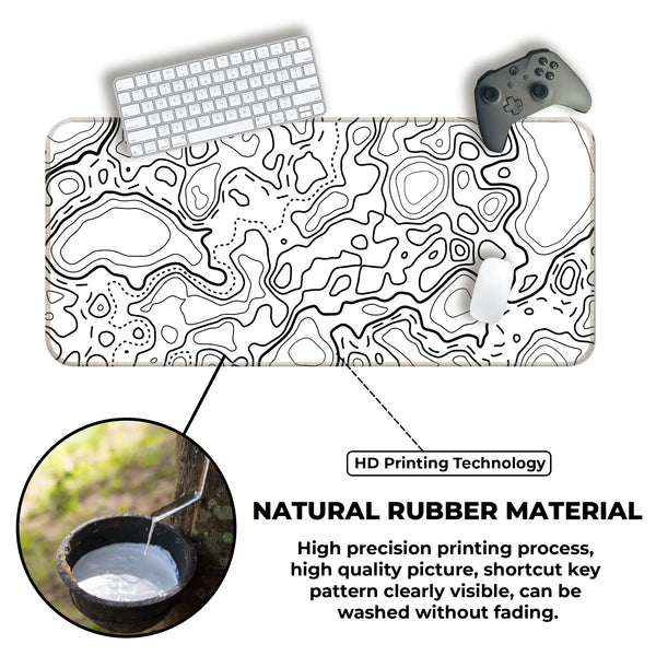 Abstract Terrain Line Art Deskmat
