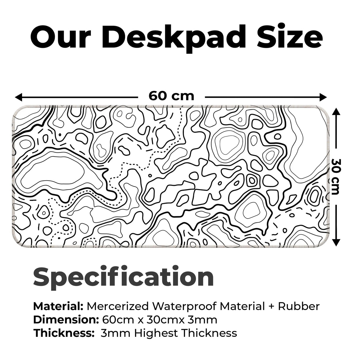 Abstract Terrain Line Art Deskmat