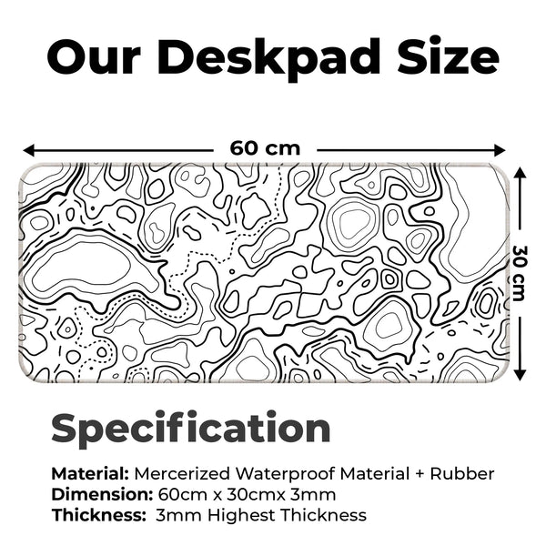 Abstract Terrain Line Art Deskmat