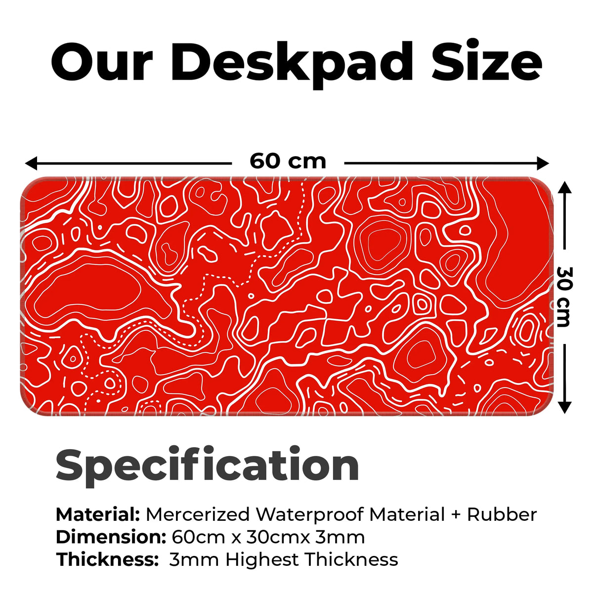 Topographic Deskmat