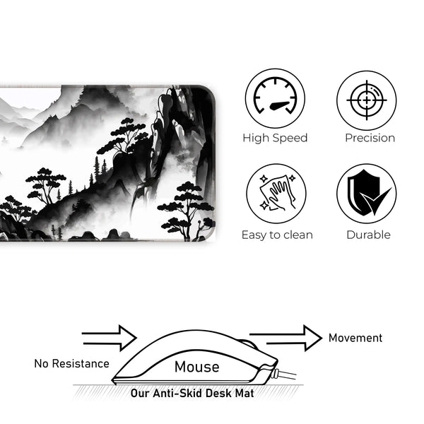 Ink Wash Mountain Deskmat
