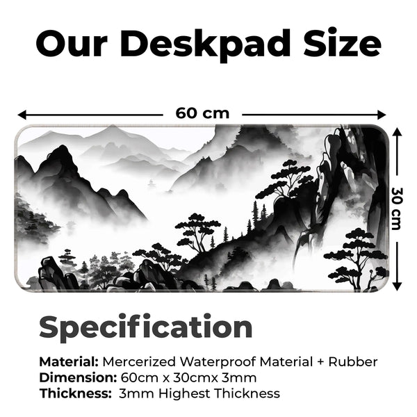 Ink Wash Mountain Deskmat