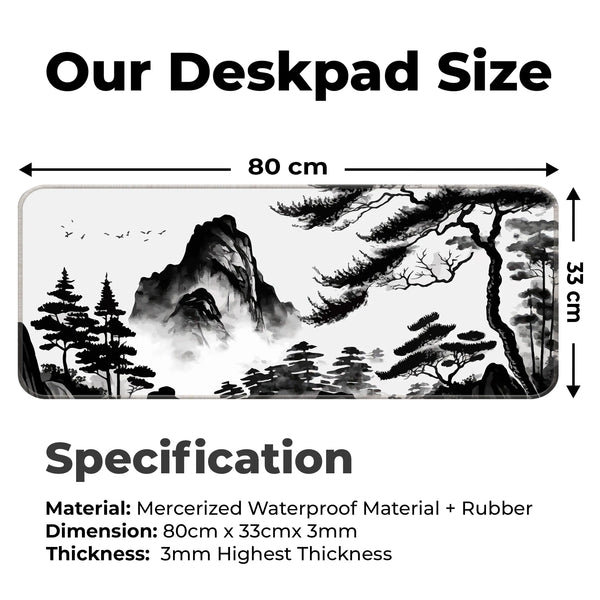 Ink Wash Mountain Deskmat