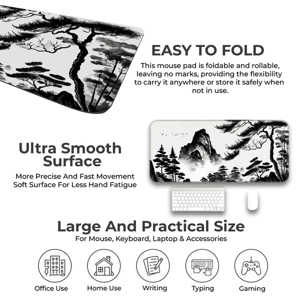 Ink Wash Mountain Deskmat