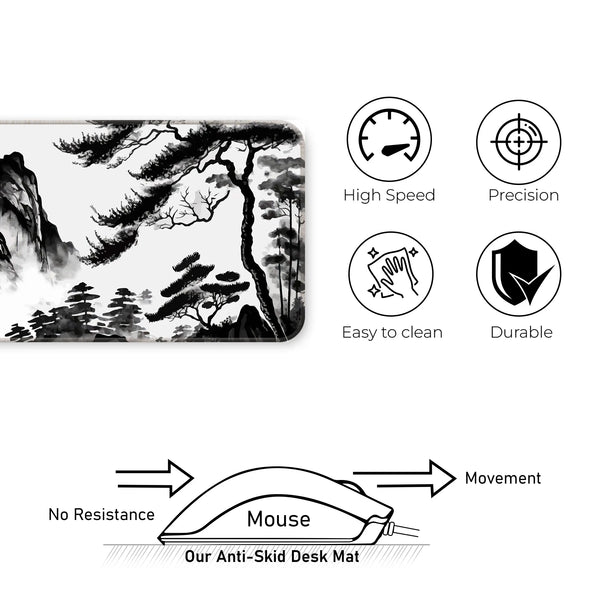 Ink Wash Mountain Deskmat