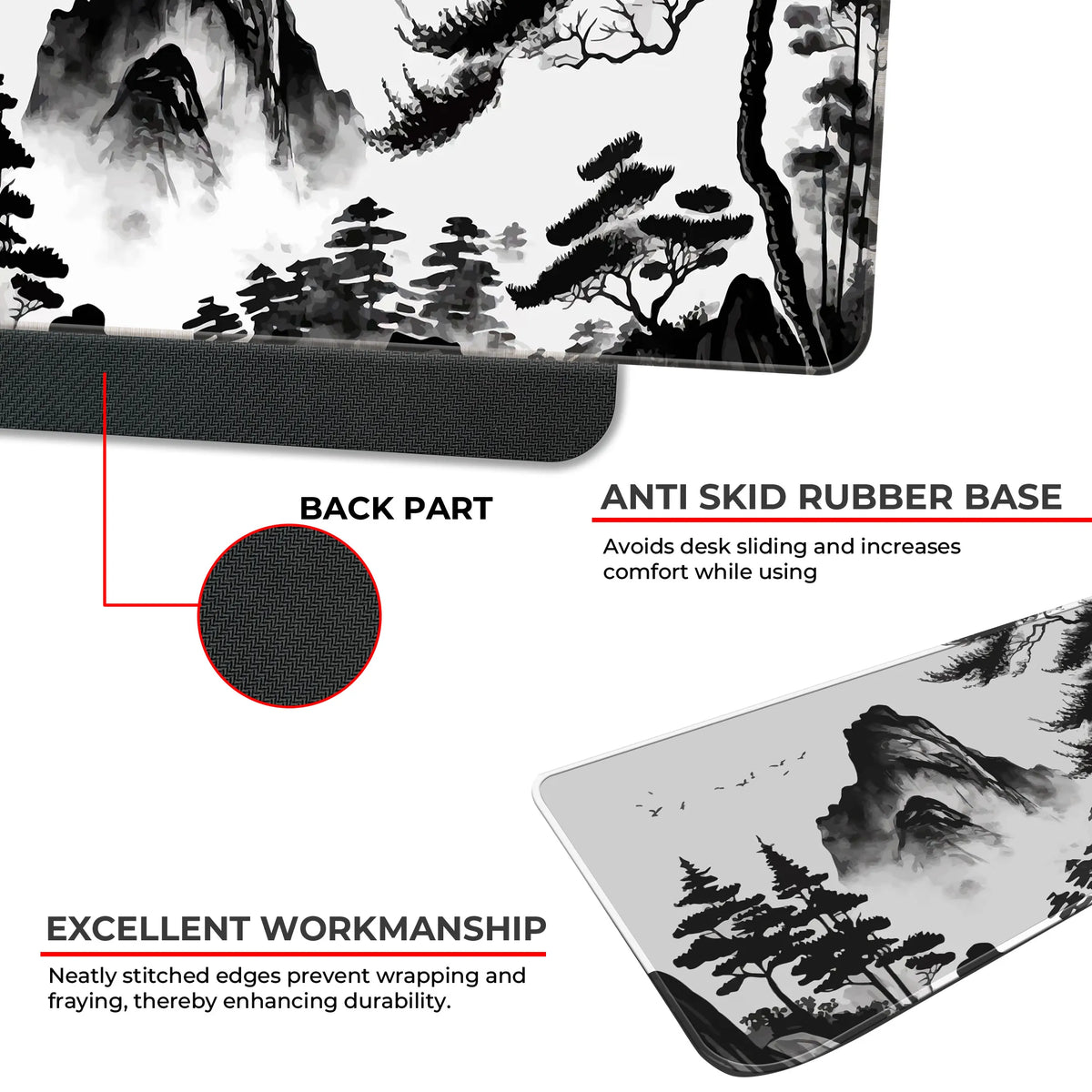 Ink Wash Mountain Deskmat