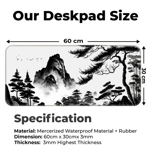 Ink Wash Mountain Deskmat